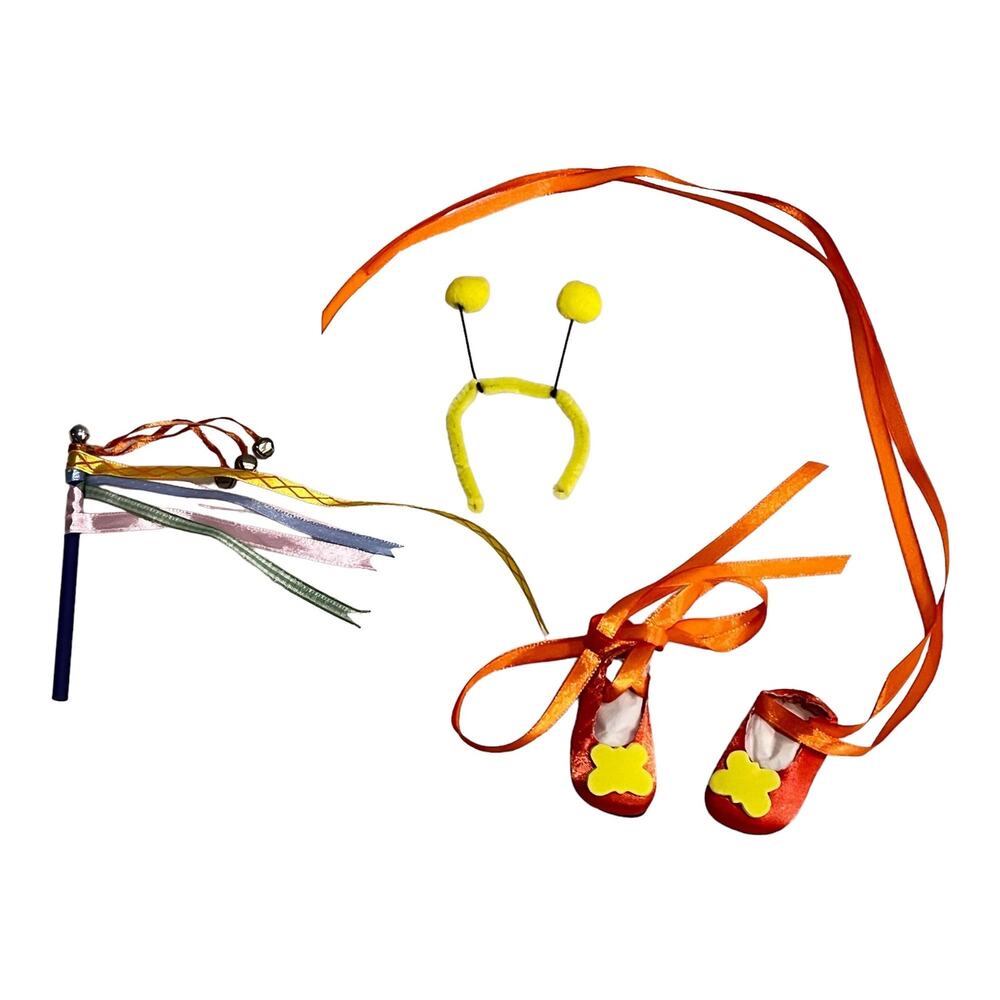 Fancy Nancy Doll Accessories Set Ballet Shoes Wand Butterfly Headband Fits 13"